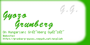 gyozo grunberg business card